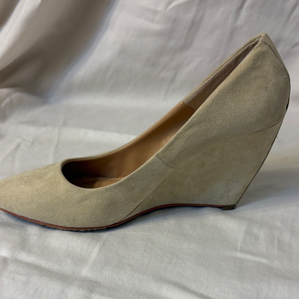 Express Taupe Wedge Shoes
